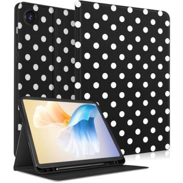 Imagem de Wazzasoft Capa para Samsung Galaxy Tab A9+ – Capa fólio inteligente com porta-lápis embutido, design bonito para tablet Samsung A9 Plus, capa de 11 polegadas (SM-X210/X216/X218), capa de bolinhas