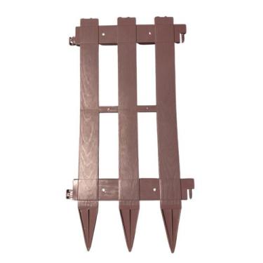 Imagem de Cerquinha de plástico Jardim Decorativa Grande marrom - UNI ECCOMMERCE