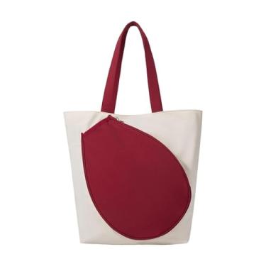 Imagem de Zxpjkyu Bolsa de Tênis, Bolsa de Mão para Tênis, Bolsa para Transportar Raquete para Treino E Exercícios, Vermelho