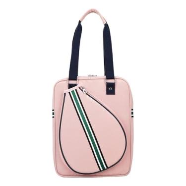 Imagem de Zxpjkyu Bolsa de Tênis para Homens E Mulheres, Prática E Elegante, com Suporte para Raquete, à água E Ideal para Viagens E Atividades Ao Ar Livre, Rosa 1 Ombro