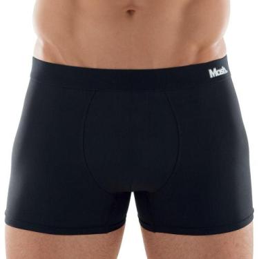 Imagem de Cueca Boxer Mash Masculina Elástico Microfibra, Preto, M
