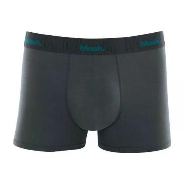 Imagem de Cueca Boxer Mash Masculina Modal Elástico Confortável, Cinza escuro, M