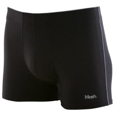 Imagem de Cueca Boxer Mash Masculina Microfibra Elástico Interno, Preto, Gg