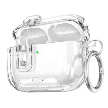 Imagem de Capa transparente à prova de choque para Apple AirPods 4 - Capa protetora com resistência a quedas