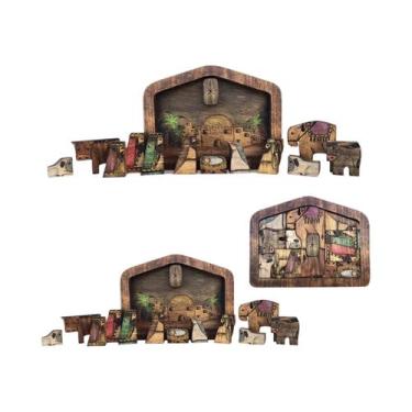 Imagem de Conjunto De Presépio De Madeira Jesus Para Adultos E Crianças, Decoraç