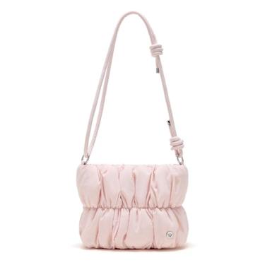 Imagem de WESTBRONCO Bolsas transversais pequenas femininas de nylon com alça ajustável, rosa