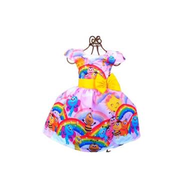 Imagem de Vestido Temático Infantil Abelhinha Bichikids, 4, Rosa