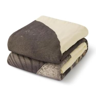 Imagem de Cobertor 100% algodão para cama king, cobertores de musselina com estampa de elefante, colcha rústica ultramacia, manta para todas as estações para sofá e poltrona, 228 cm x 264 cm