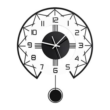 Imagem de AkosOL Relógio de quartzo simples moderno qualidade silencioso adesivos de parede relógio pêndulo criativo casa sala de estar decoração de casa Horloge Eficência digital