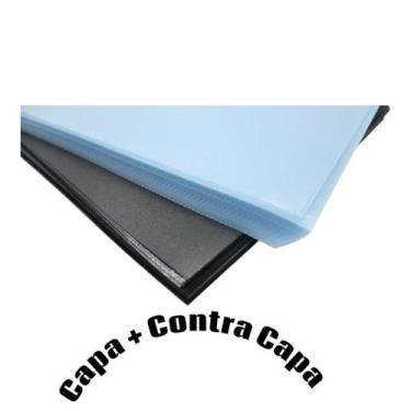 Imagem de KIT 200 Un Capa Encadernação A4 ( 100 Preta + 100 Cristal Line ) - ART