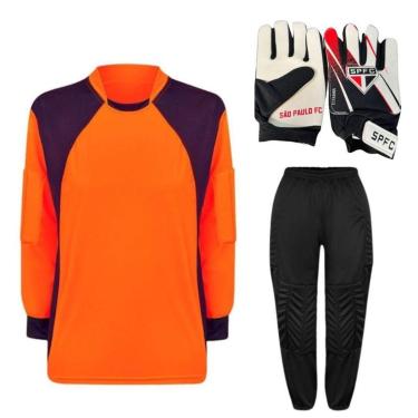 Imagem de Kit De Goleiro TRB + Luva De Goleiro Infantil São Paulo DRB Goalkeeper-Unissex
