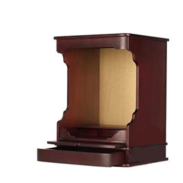 Imagem de Armário Budista Mandir Montado na Parede Moderna e Minimalista Adoração ao Deus da Riqueza, Guanyin e Santuários Econômicos. Armários suspensos e nichos para uso doméstico, altar de santuário