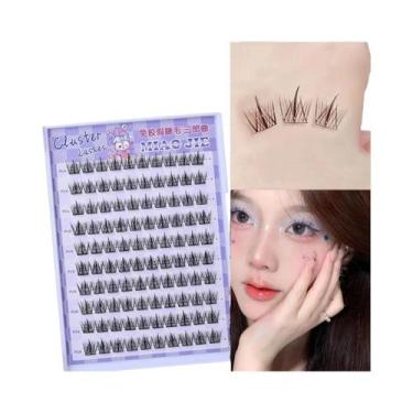 Imagem de Cílios Postiços Naturais Autoadesivos C-Curled Sem Cola De Grande Capa