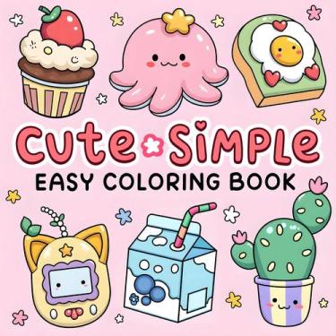 Imagem de Livro De Colorir Para Adultos: Desenhos Fofos, Simples E Ousados  Pres