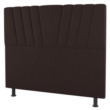 Imagem de Cabeceira Cama Box Casal Queen Size Dublin 160cm Suede Marrom - Desk Design