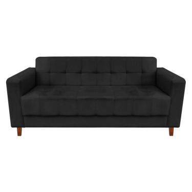 Imagem de Sofá 3 Lugares Arezzo Suede Preto