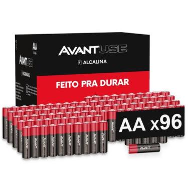 Imagem de kit 96 Pilhas Alcalina Pequena AA 1.5v 2A Cod: 408030014-6 Avant Use