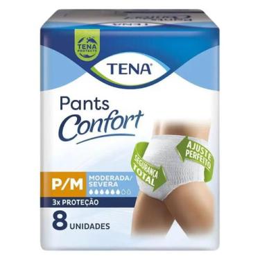 Imagem de Fralda-Calça Tena Pants Confort P/M C8  Segurança Conforto - TENA - ES