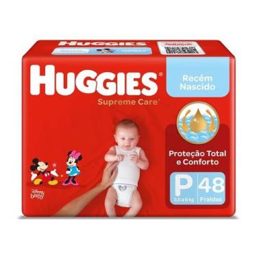 Imagem de Fralda Huggies Supreme Care P 48 Unidades, P, 48
