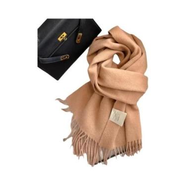 Imagem de Cachecol Feminino Longo De Lã E Caxemira Quente Para Inverno, Xale Sól