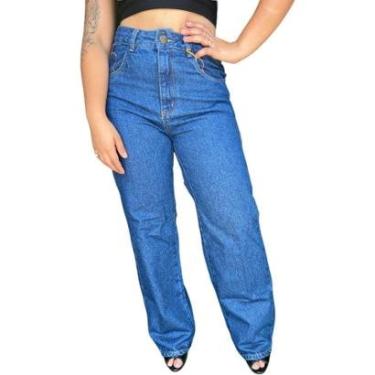 Imagem de Calça Wide Leg Jeans Pantalona Destroyed Lançamento Premium-Feminino