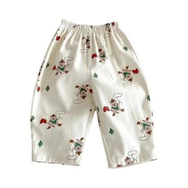 Imagem de Calças Harem Para Crianças, Finas E Soltas, Com Estampa Casual Para Me