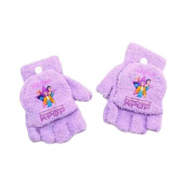 Imagem de Luvas De Inverno Para Meninas, Estilo Cartoon, Sem Dedos, Moda KPop, C