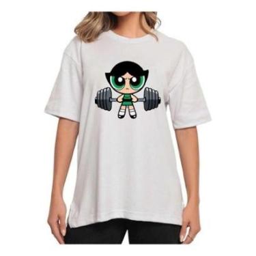 Imagem de Camiseta Oversized Longa Treino Fitness Docinho-Feminino