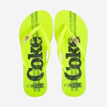 Imagem de Chinelo Coca Cola Coke Bands Feminino Amarelo Neon-Feminino