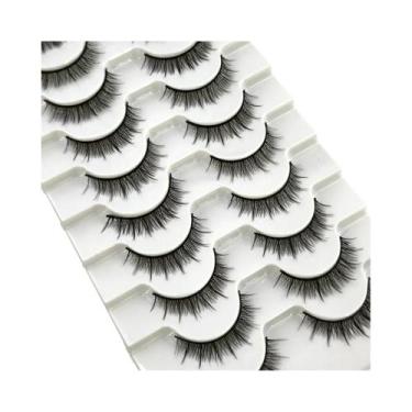 Imagem de Cílios Postiços Cat Eye Faux Mink 10 Pares 8D Dramáticos Longos E Volu