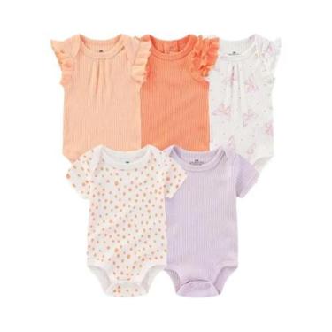 Imagem de Conjunto De 5 Bodies De Bebê De Manga Curta Para O Verão, Macio, Com E