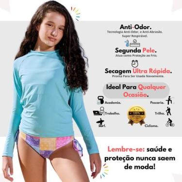 Imagem de Kit Camisa Térmica Infantil Proteção Solar Com Toquinha Natação Hidrog