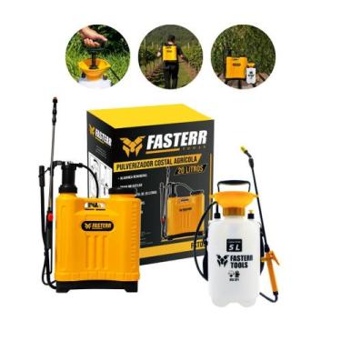 Imagem de Pulverizador Costal Agricola 20 Litros e Pulverizador Manual Spray 5L 