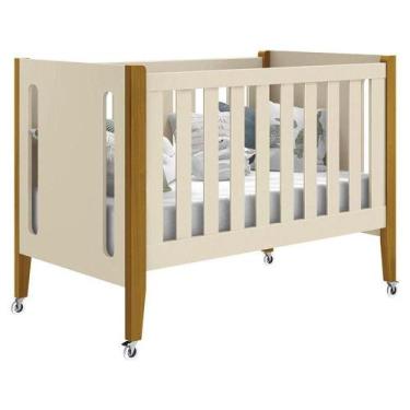 Imagem de Berço Americano Tom 3 Em 1 Areia Acetinado Amadeirado - Reller - RELLE