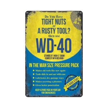 Imagem de Placas De Metal Vintage Decorativas De Parede Com Temática De Ferramen