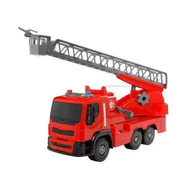 Imagem de Caminhão de Brinquedo dos Bombeiros que esguicha Agua com escada artic