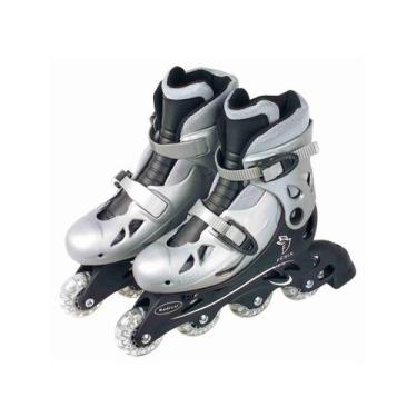 Imagem de Patins InLine Ajustável C/ Acessórios 34/37 Prata AD01 Fenix - Fênix, 