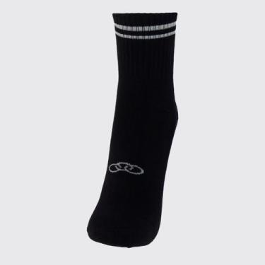 Imagem de Meia Olympikus Comfy Feminina Preta e Branca, 33-38