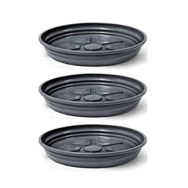 Imagem de Kit 3 Prato De Vaso e Planta Coletor de Agua 29cm X 4cm De Plástico Reciclado N07 Supor...