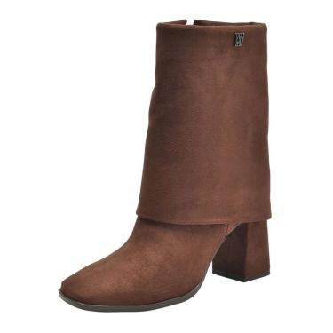 Imagem de Bota Feminina Cano Médio Salto Bloco Elegante Via Marte