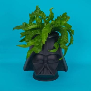 Imagem de Cachepot Darth Vader Star Wars Tpc Redondo 28x30x26CM em Polietileno Licenciado Preto