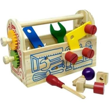 Imagem de GIRE E CRIE CAIXA DE FERRAMENTA NEWART - Brinquedo Educativo de Madeir