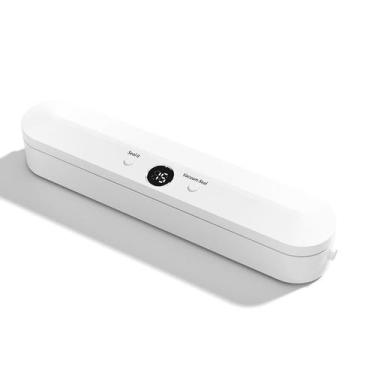 Imagem de O mini selador a vácuo para alimentos genéricos inclui 10 sacos branco