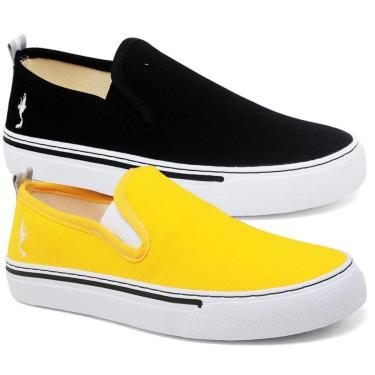 Imagem de Kit Sapatênis Feminino Sem Cadarço Slip On Polo Blu Leve Calce Fácil-Feminino