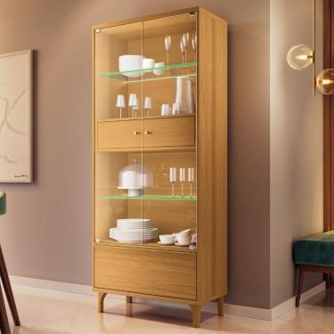 Imagem de Cristaleira com Vidro 2 Portas 1 Gaveta Lumina HB Moveis