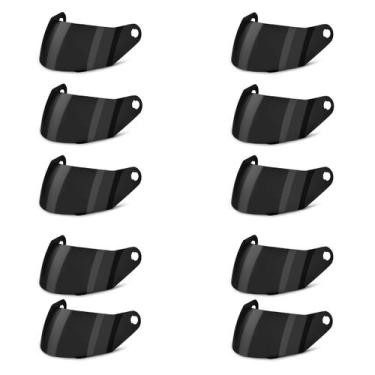 Imagem de Kit 10 Viseiras Modelo Capacete R8 - Pro Tork, FUME, Único