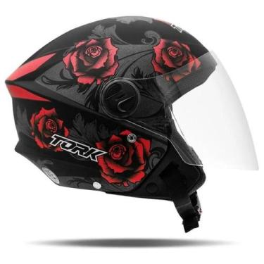 Imagem de Capacete Aberto Moto Feminino New Liberty 3 Flowers Tamanho 56 - Pro T