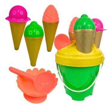 Imagem de Balde brinquedo de areia /praia - Rafavi, Verde, m
