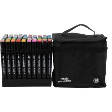 Imagem de Marcador Artístico Art Marker 60 Cores C/bolsa - Magic Kids
