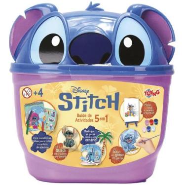 Imagem de Balde de Atividades 5 em 1 STITCH com ITENS Criativos Infantis - Disne